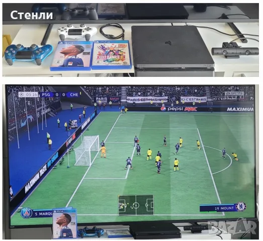 PlayStation 4 Slim 1TB + 2 Контролера + PlayStation Camera + 2 Игри, снимка 6 - PlayStation конзоли - 55654030