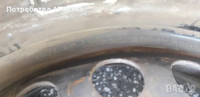 2 бр.железни джанти KIA Hyundai 15ц./5×114.3 /ет.46/ 6J /ценр.отвор /67.1/, снимка 3 - Гуми и джанти - 55620624