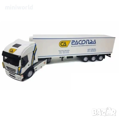 Iveco Stralis 2002 Paconsa тир - мащаб 1:43 на IXO/Altaya моделът е нов в кутия