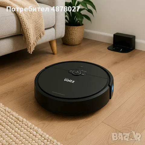 Прахосмукачка робот с моп Voltz, 3 в 1, 2000PA, 4400mAh, до 200 кв. м., Wi-Fi, снимка 3 - Прахосмукачки - 55674147