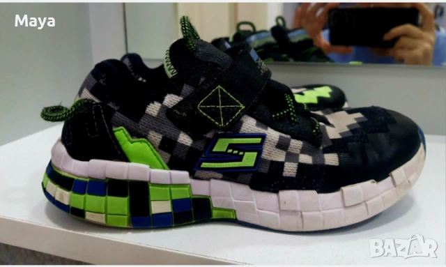 Skechers Megaraft 35 р-р Майнкрафт, снимка 2 - Детски маратонки - 54830784