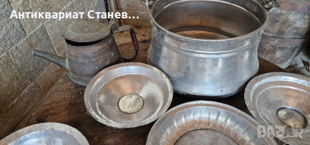 Медно менчо и 5 броя сахани, снимка 7 - Антикварни и старинни предмети - 54509779