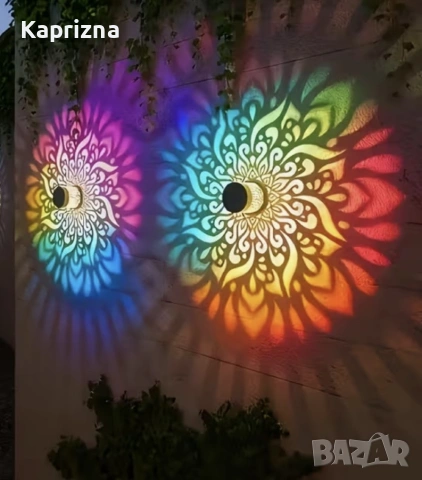 соларни LED лампи с мандала ефект