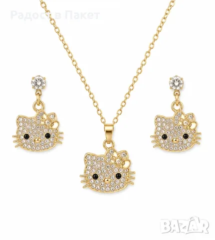 Комплект колие и обеци Hello Kitty