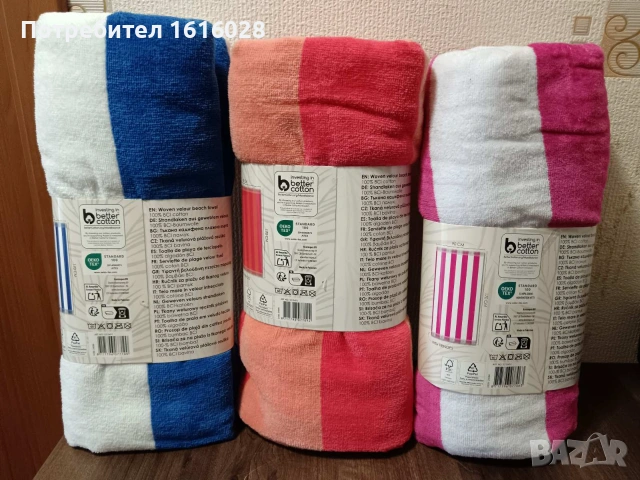 Големи плажни кърпи раз.90 см./ 170 см., снимка 2 - Хавлиени кърпи - 55270283