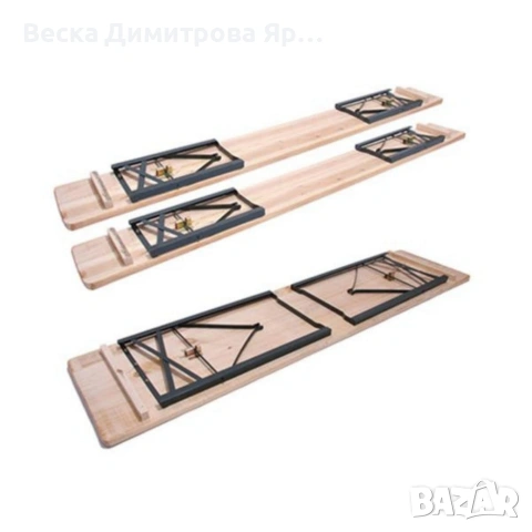С ДЕФЕКТ - Сгъваем комплект градинска маса с 2 пейки - От чамово дърво - С ДЕФЕКТ виж снимките, снимка 11 - Градински мебели, декорация  - 53999744