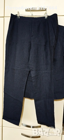 Zara ленен костюм L, снимка 4 - Костюми - 54635175