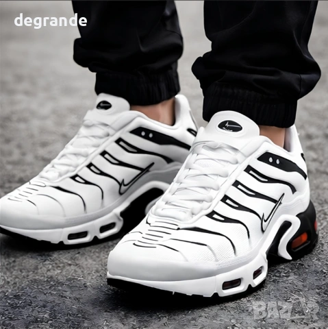 👟Nike Air Max TN Цвят Бяло и Черно, снимка 3 - Маратонки - 54751501