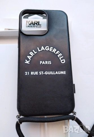 Karl Lagerfeld кейс за iphone 14 Pro Max в черно , снимка 10 - Калъфи, кейсове - 54703770