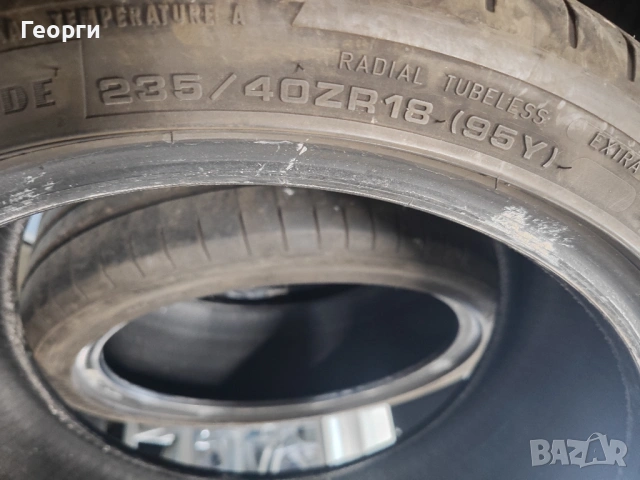 4бр.летни гуми 235/40/18-255/35/18 Dunlop спорт пакет, снимка 5 - Гуми и джанти - 54194557