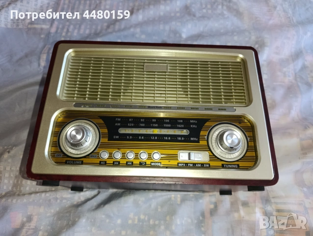 Ретро радио RRT 3B Bluetooth/FM/AM/SW + 4 нови акумулаторни D батерии USB-C, снимка 5 - Bluetooth тонколони - 55228392