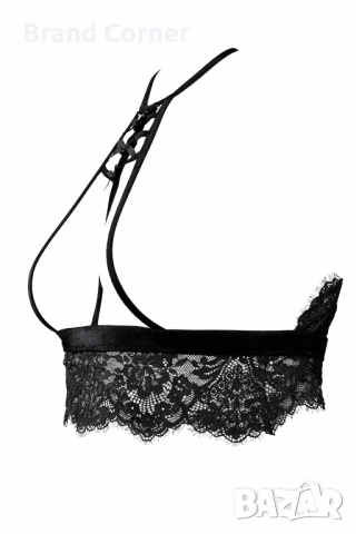 Hunkemöller черен дантелен сутиен / бралет с кадифени ленти – размер M, снимка 2 - Бельо - 54500387