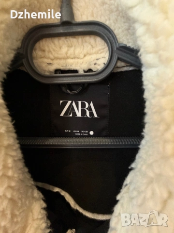 Пухено яке Zara – отлично състояние, снимка 4 - Якета - 55050715