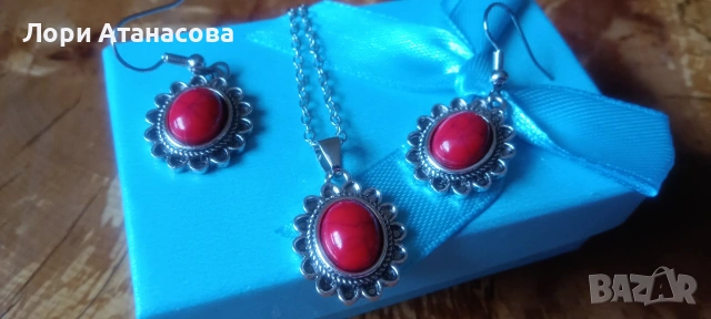 Комплект от три части в ретро етно стил за жени, включващ обеци с флорална резба, снимка 2 - Бижутерийни комплекти - 54005662