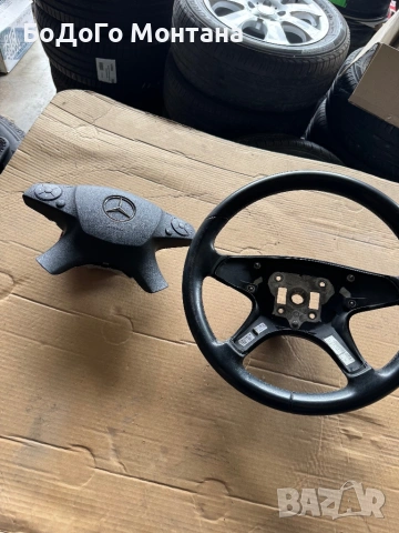 Оригинален кожен мултифункционален волан с Airbag за Mercedes W204, снимка 5 - Части - 54651158