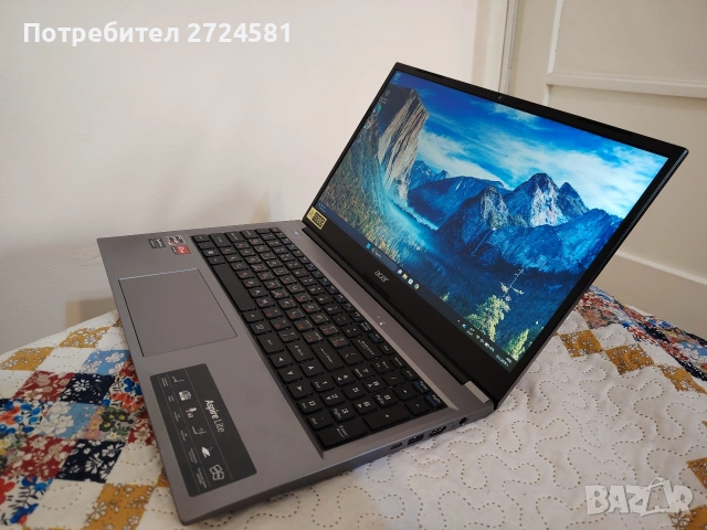 Само за 499 евро ! Лаптоп ACER Aspire Lite 15 Ryzen 7 5700U 4.3GHz 16GB 512GB, снимка 2 - Лаптопи за работа - 54097564