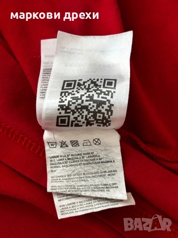 Louis Vuitton Red Pearl Detail Oversize T-shirt S, снимка 11 - Тениски - 54336147