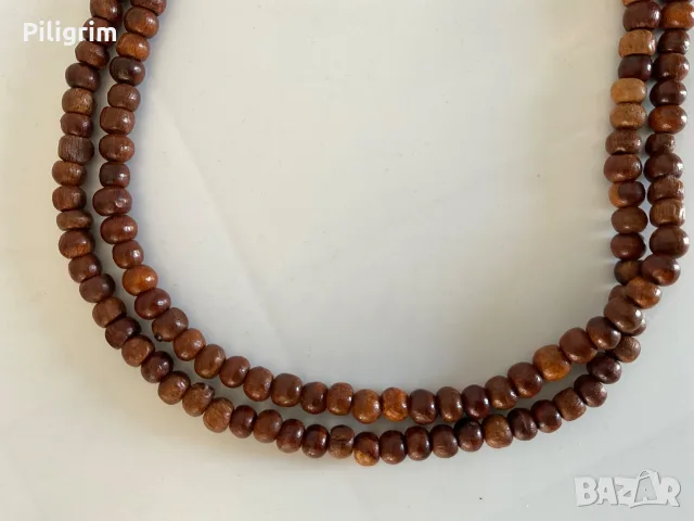 Дървена колие от хвойна., снимка 2 - Колиета, медальони, синджири - 55414336