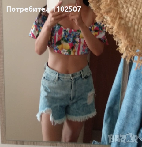 Дънки къси панталонки Алесса Alessa, снимка 3 - Къси панталони и бермуди - 54344452