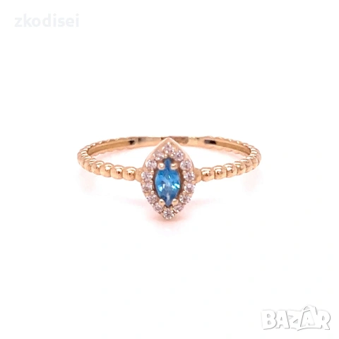 Златен дамски пръстен 1,13гр. 14кр. проба:585 размер:56 модел:38840-5