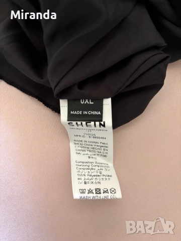 Shein черна ефирна рокля XL, снимка 9 - Рокли - 54322899