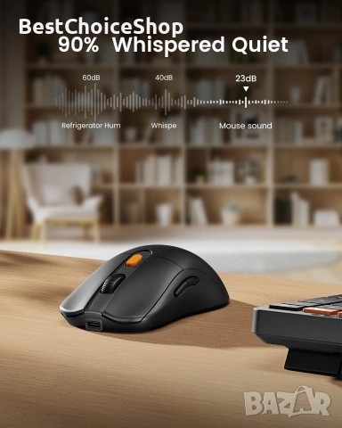 ProtoArc Bluetooth безжична клавиатура и мишка, презареждаща се QWERTZ layout, снимка 7 - Клавиатури и мишки - 55070189