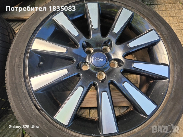 Лети джанти 17ки 5х108 Ford + летни гуми 225/45/17, снимка 6 - Гуми и джанти - 54502281