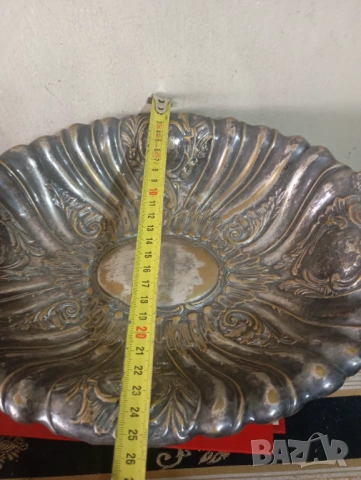 Антична италианска посребрена купа, снимка 4 - Други ценни предмети - 54274899