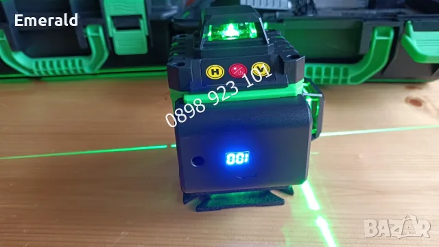 Нов Лазерен 4D нивелир 16 линии Зелен лъч лазерен нивелир до 30 метра, снимка 8 - Куфари с инструменти - 55477252