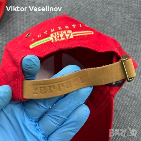 Vintage 90s Ferrari Cap Шапка с Козирка Ферари 90-те Ретро, снимка 5 - Шапки - 54291032