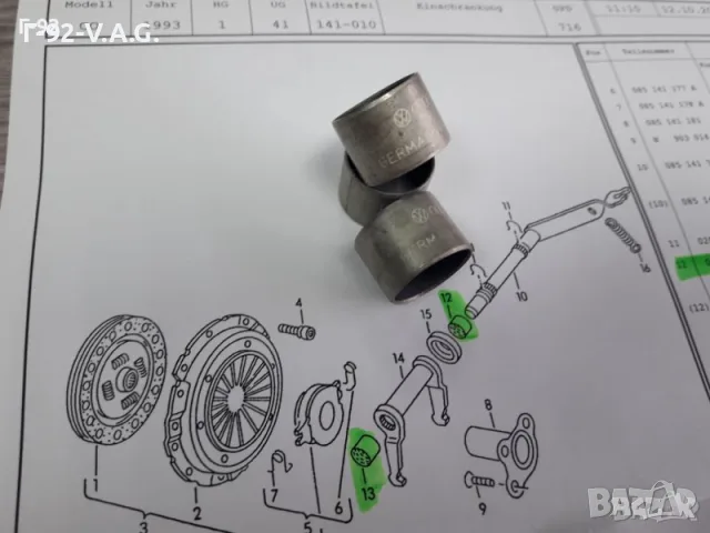 085141711**NEU**VAG**VW**SEAT**ВТУЛКИ ЗА ОСТА НА СЪЕДИНИТЕЛЯ **, снимка 3 - Части - 55377663