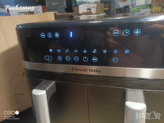 Фритюрник Russell Hobbs с горещ въздух 9 л [дву отделения, тих, 9 програми] Фритюрник , снимка 3 - Фритюрници - 54924619