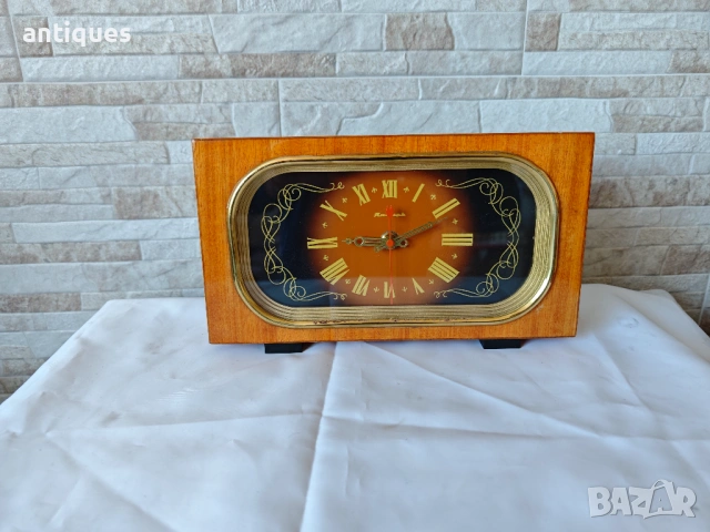 Kаминен кварцов часовник - Янтарь / Jantar - Антика - 1970", снимка 6 - Антикварни и старинни предмети - 54105767