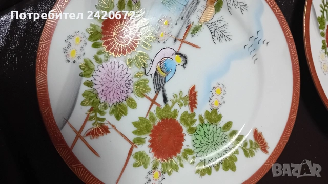 японски порцелан -чинии.Сервиз кобалт със злато Scherzer, снимка 9 - Антикварни и старинни предмети - 54076000