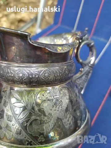 Старинен посребрен съд, снимка 9 - Антикварни и старинни предмети - 55543938