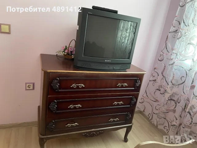 Спална секция: легло, скрин, гардероб…, снимка 2 - Секции и витрини - 55346513