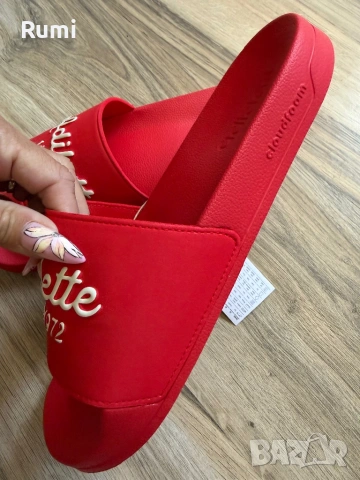 Чисто нови оригинални червени чехли adidas adilette ! 41,42,43,46 н, снимка 2 - Мъжки чехли - 54724574