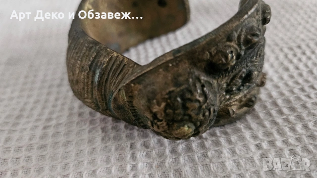 Позлатена свадбена рогатка, снимка 3 - Антикварни и старинни предмети - 54938210