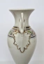 KAISER – Немски порцелан ваза с лебедови дръжки злато цветя ПЕРФЕКТНА, снимка 6