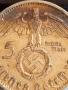 Сребърна монета 5 райхсмарки 1939г. Германия Трети Райх с Свастика за КОЛЕКЦИОНЕРИ 48064, снимка 5