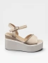 Дамски сандали на платформа в бежово с кристали Abc 1202 beige, снимка 2