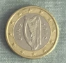 🇮🇪 Ирландия 1 Евро, 2002 г. • Келтска арфа, снимка 1