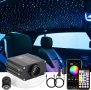 CHINLY Оптични лампи за кола/таван, блясък 16W 200 бр. *0.75 мм*2 м Bluetooth RGBW приложение, снимка 1