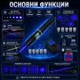 Мощен акумулаторен син лазер 5000mW пойнтер горящ палещ клечка кибрит пука балон батерии 16340, снимка 2