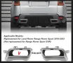 LR104743,LR104742,накрайник заден ляв ауспух RANGE ROVER SPORT II L494,2017-2022, снимка 2