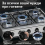 Газова печка HOMELUX с 5 котлона и стелаж на два етажа,7.2kW,неръждаема стомана,автоматично запалва, снимка 4