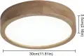 LED панел/плафон за таван с дървена рамка и CCT (смяна на температурата на светлината) 30 см, 24W, снимка 2