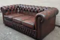Оригиналне кожени диван Chesterfield Честърфийлд естествена телешка кожа Внос, снимка 3