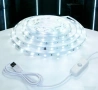 USB LED лента 5V с бутон – бяла светлина, декоративно осветление, снимка 1