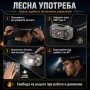Малък LED акумулаторен челник със сензор USB зареждане фенер за глава бягане риболов къмпинг мощен, снимка 7